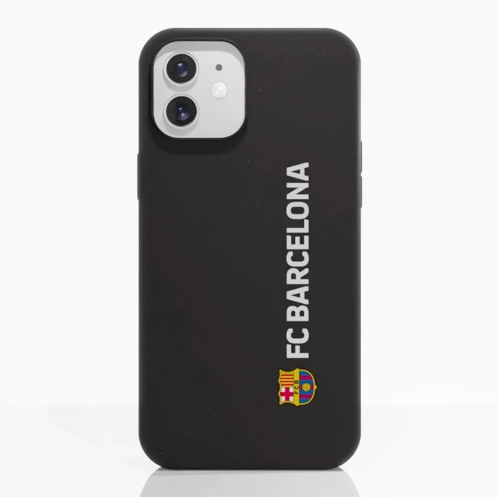 Funda Móvil para Apple iPhone 12 FC Barcelona – Vertical – Diseño ergonómico – Protección Ligera y Resistente para móvil – Negro