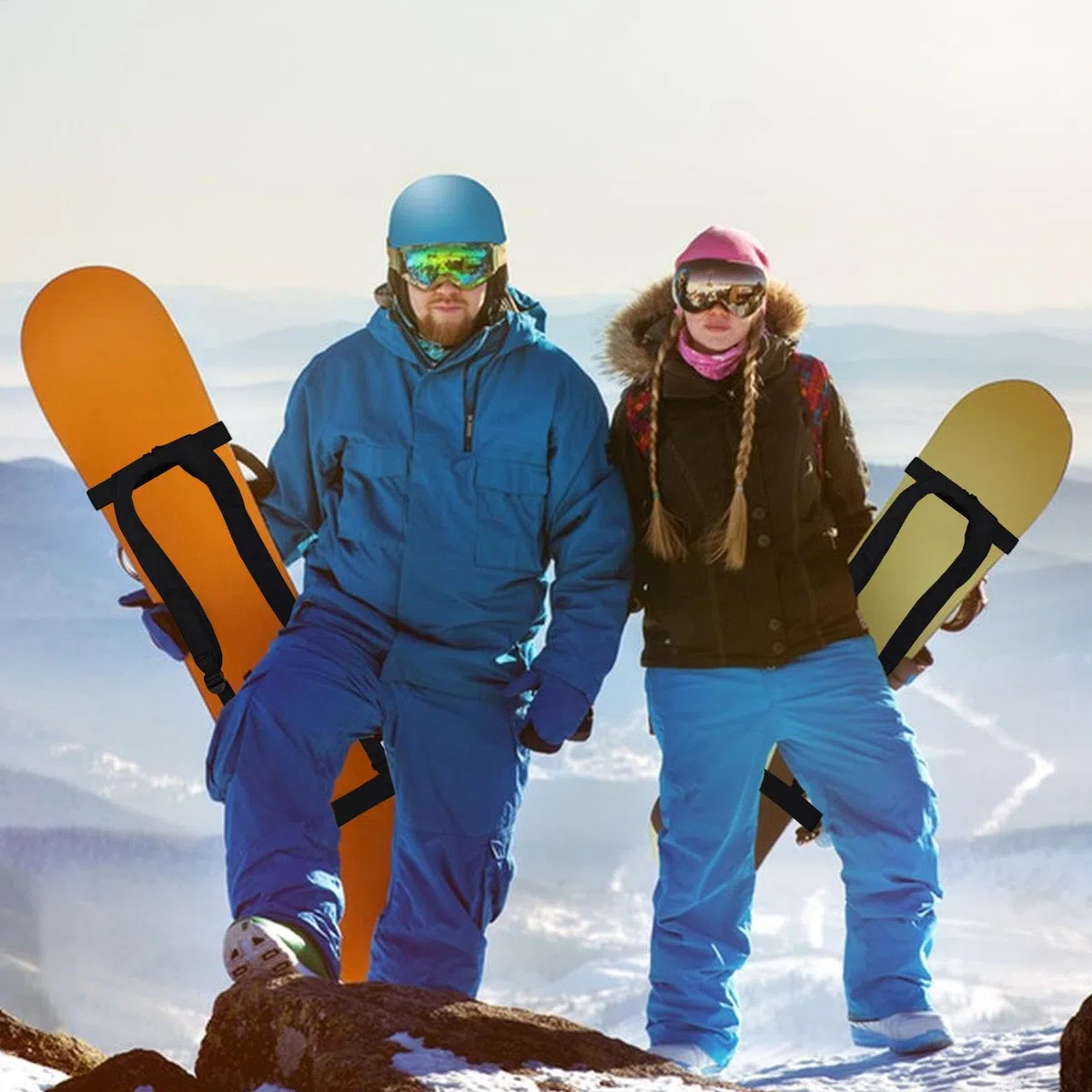 Correa de esquí, resistente al agua, snowboard Carrier, Ski Holder Strap, Compact Snowboard Binding Straps, Ski Carry Sling, Snowboard Carry Strap, Impermeable Ski Holder, Outdoor Ski Binding Strap