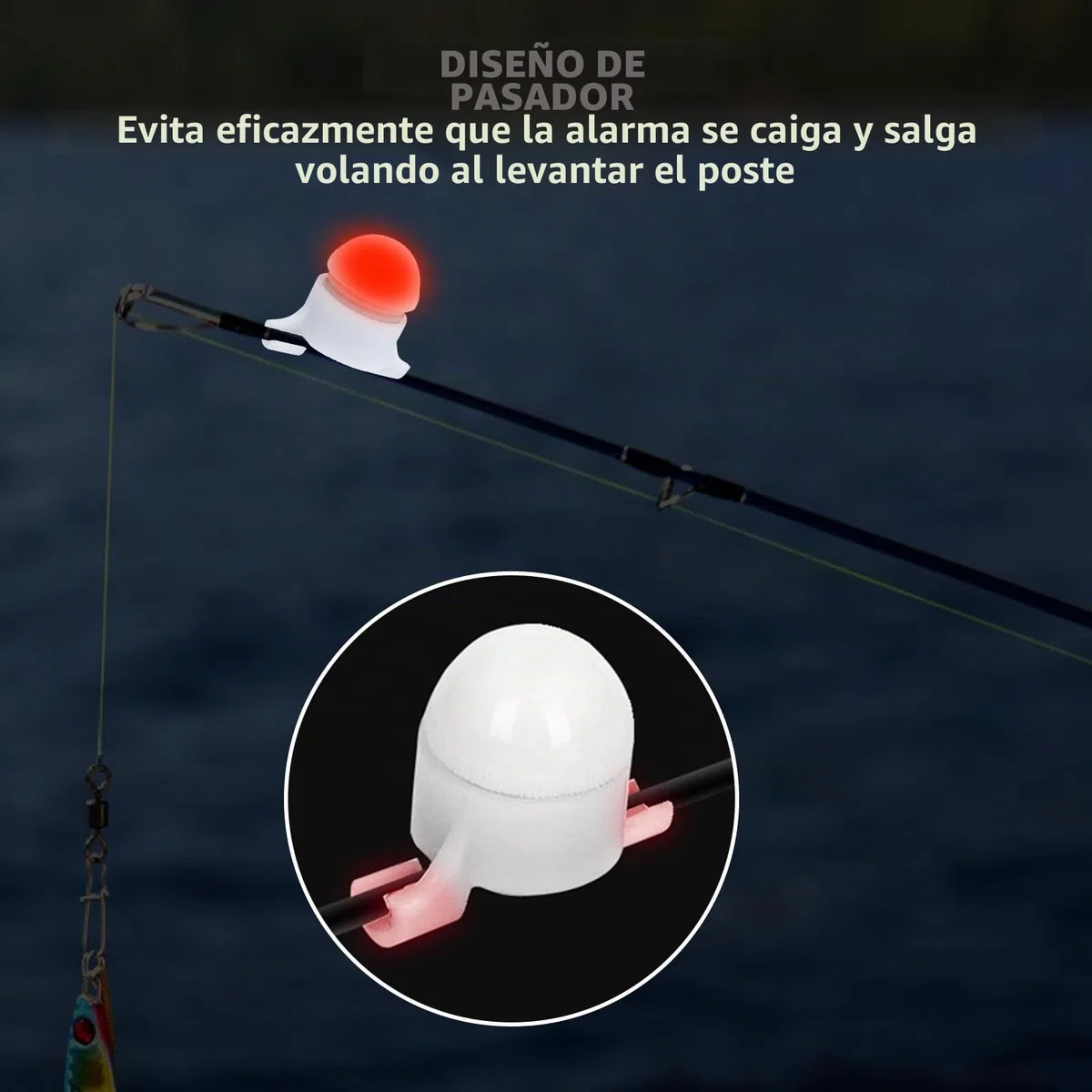 Vegena 10 indicadores electrónicos de picada de pesca con indicador luminoso LED, alarma de mordida para pesca