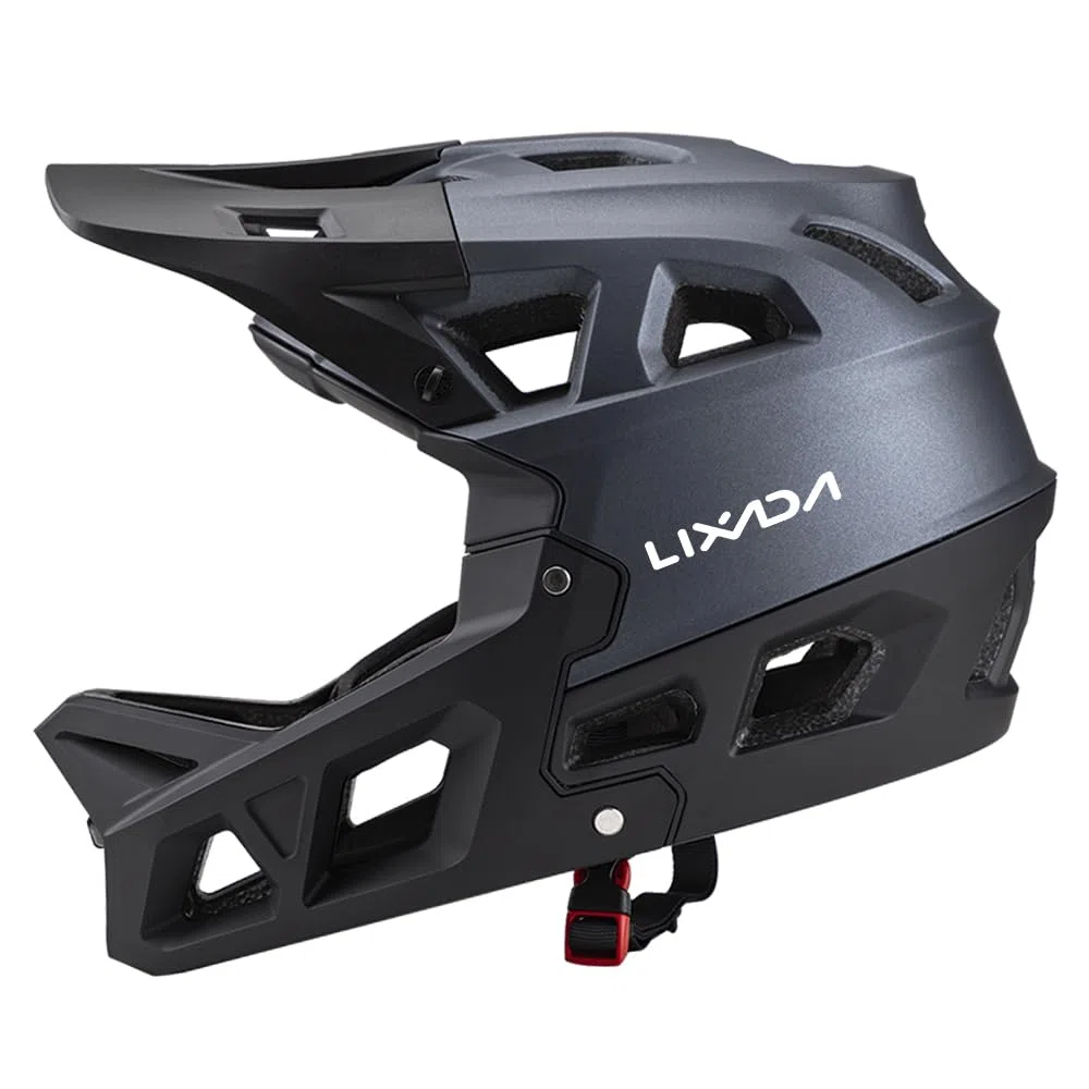 Lixada Casco Integral de Bicicleta de montaña para Adultos Racing Downhill MTB Casco para Hombres/Mujeres Casco de Bicicleta de montaña para Adultos con Visera de más de 31 ventilaciones