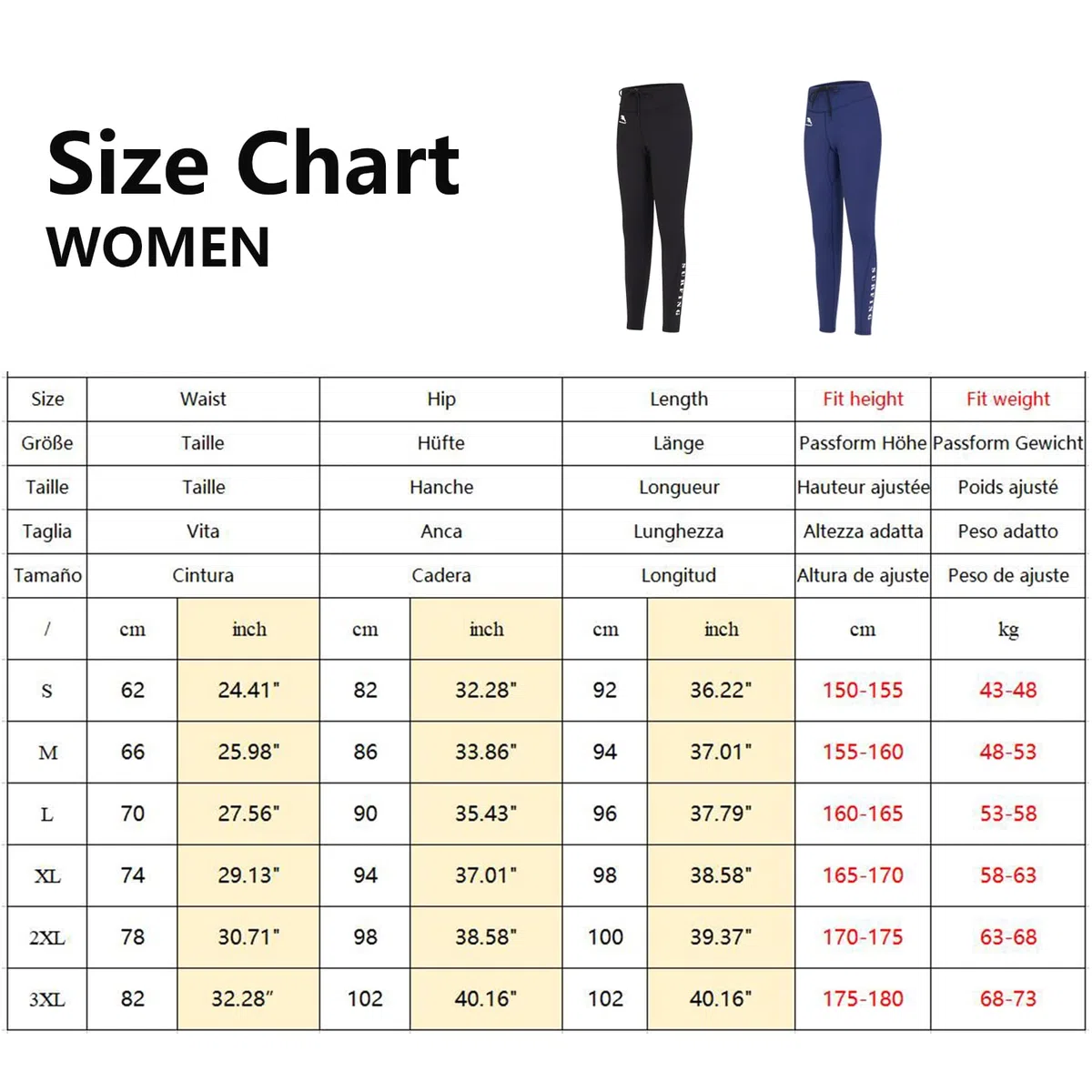 Pantalones de neopreno para mujer, pantalones largos de neopreno de 2 mm, pantalones de buceo para buceo, navegación, surf