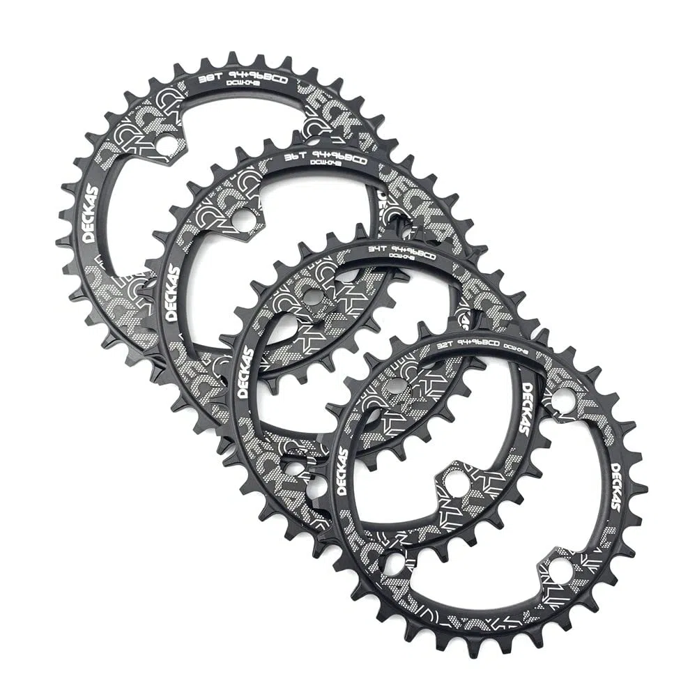 Platos para Bicicletas Rueda de Cadena de Bicicleta 94 + 96 BCD Redonda/Ovalada 32T 34T 36T 38T Plato de Bicicleta MTB Plato Ovalado 32 MTB(34T,9496bcd Oval Black)