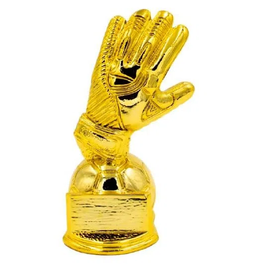 Trofeo Portero de Fútbol Guante de Oro con Grabado Personalizado