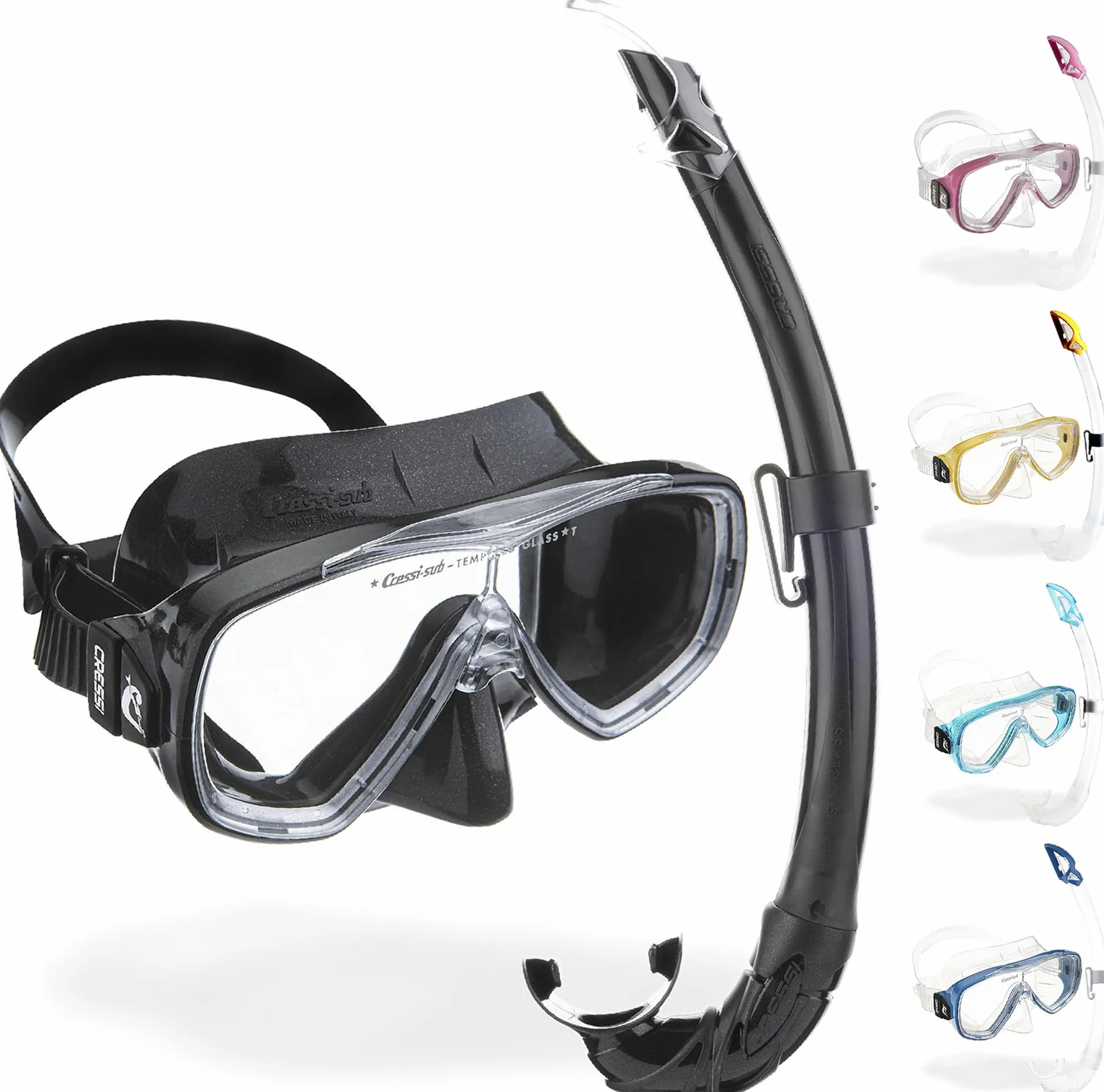 CRESSI Onda - Single Máscara Onda o Set Combinado Máscara Onda + Snorkel Mexico para Buceo y Snorkeling, Talla Única, Unisex