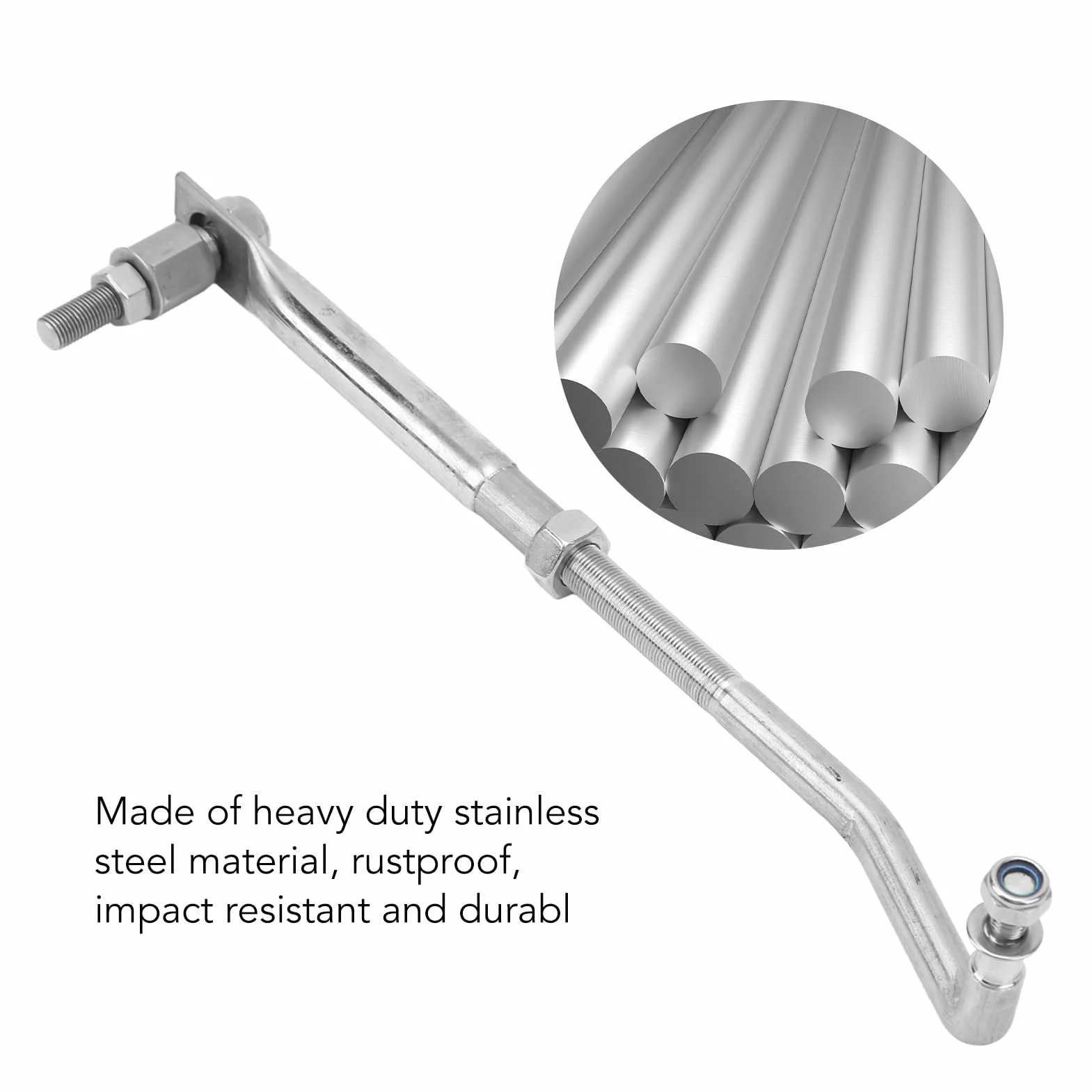 Enlace de Dirección de Motor Fueraborda, Brazo de Varilla de de Dirección de Barco, Universal de Acero Inoxidable Ajustable de 265-315 Mm para Motor Fueraborda de 15 a 200