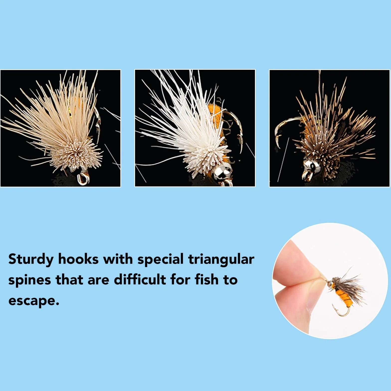Moscas completadas, 40 piezas, moscas Tenkara, Kebari, moscas secas, pesca Tenkara, pesca con mosca, pesca de río, arroyo de montaña, pesca de trucha