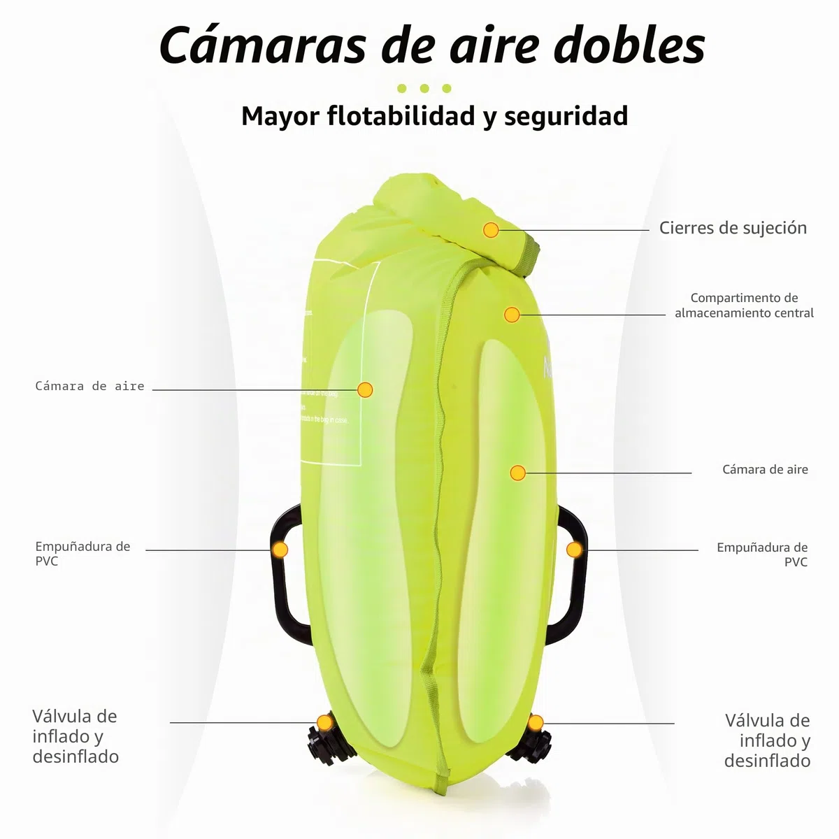 Naturehike Bolsa seca para boya de natación impermeable de 18L, bolsa flotante hinchable para aguas abiertas, bolsa de playa para boya de natación, boya de triatlón (verde)