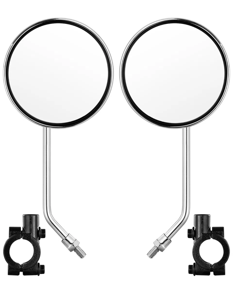 Espejo retrovisor para manillar de bicicleta, universal ajustable giratorio vintage seguro claro para bicicleta de montaña, ciclismo, e-bike, motocicleta y patinete