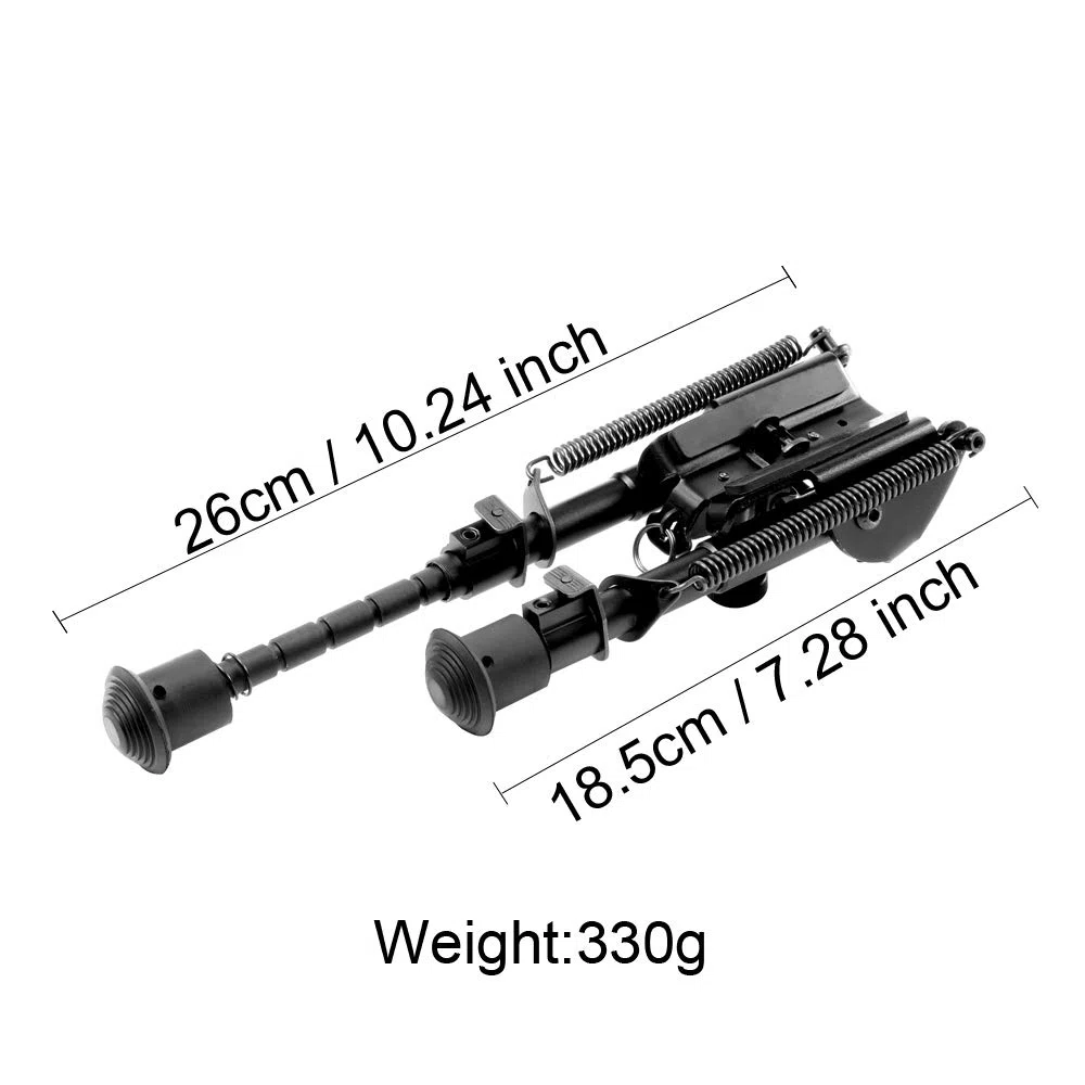 JASHKE Bípodes Plegables Ajustables 6 "-9" Adaptador de bípode táctico Incluido