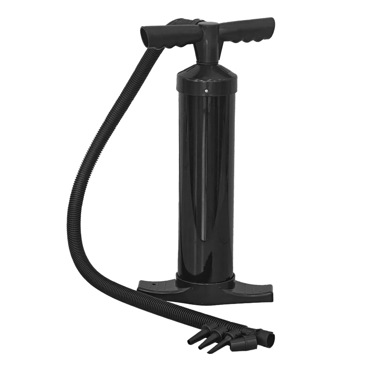 Hinchador Manual Doble Velocidad – Bomba de Aire Manual Portátil con 4 Boquillas – Inflador para Colchones Hinchables, Botes y Accesorios