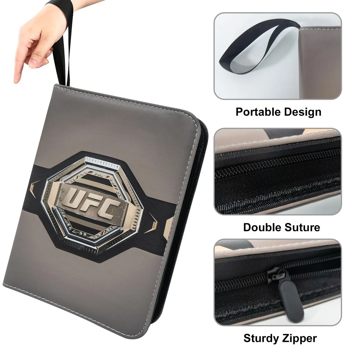 Carpeta de tarjetas de 400 bolsillos para tarjetas, bolsa de almacenamiento portátil impermeable con fundas extraíbles para coleccionistas de tarjetas deportivas
