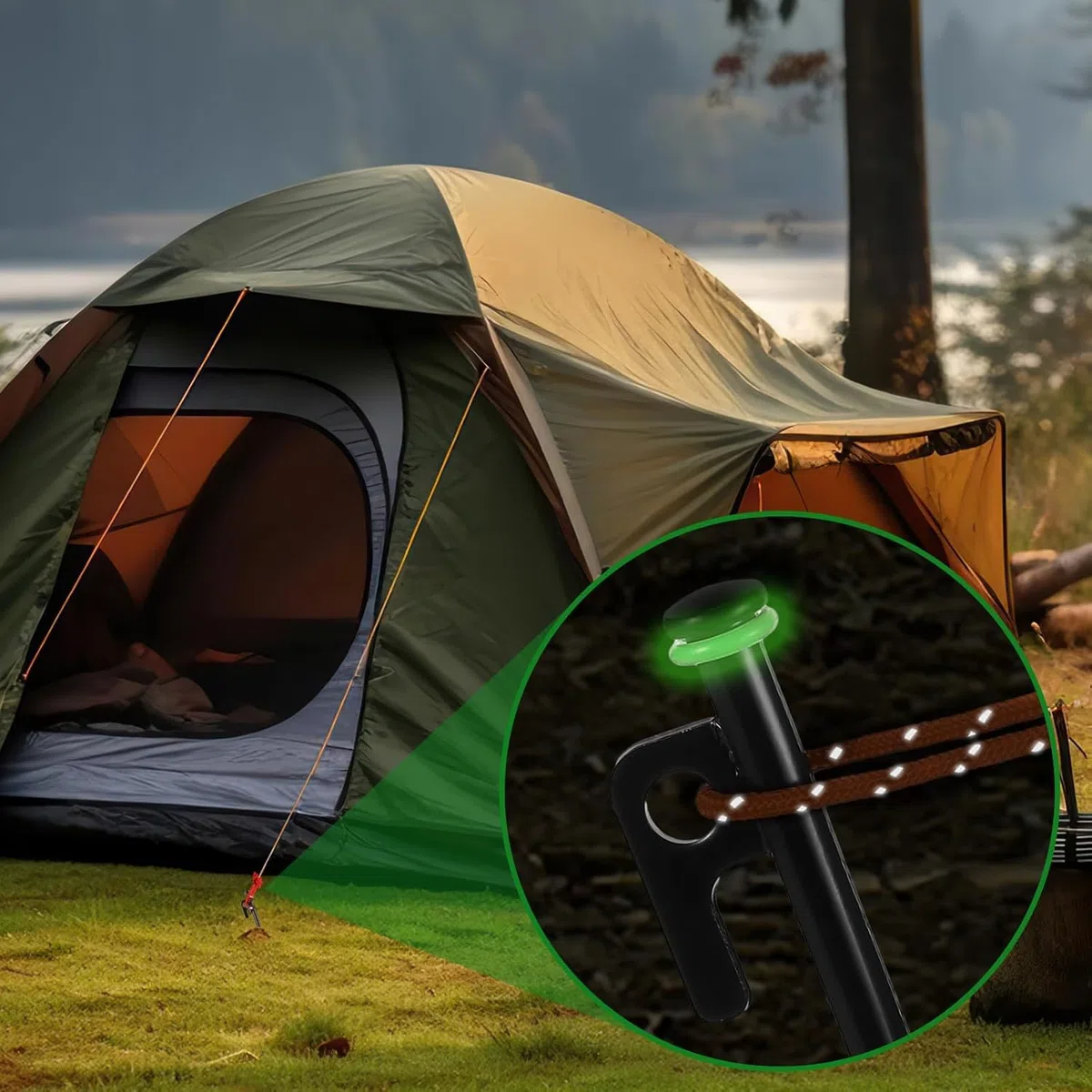 30 cm de anclajes de suelo, 10 piezas de estacas estables, estacas metálicas resistentes, estacas de tienda resistentes a las tormentas, estacas de tienda al aire libre para camping, senderismo