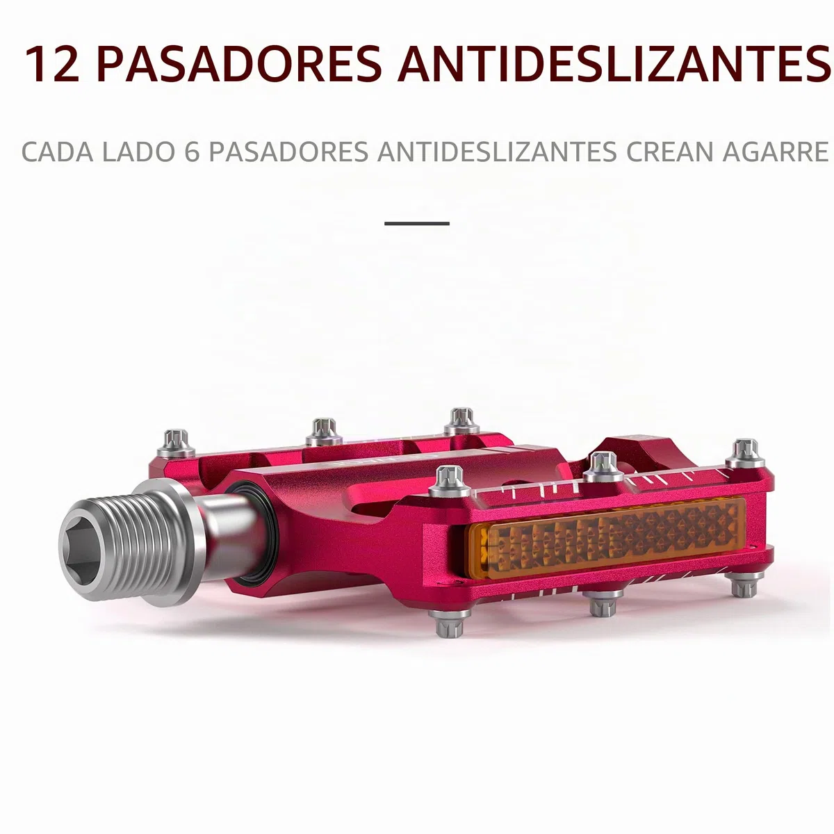 GEWAGE Pedales de Bicicleta Plegables, Pedales de Bicicleta con Reflectante, 9/16 Pulgadas Antideslizante CNC Pedales de Plataforma de Aluminio para Bicicleta Plegable,Bicicleta de Niños