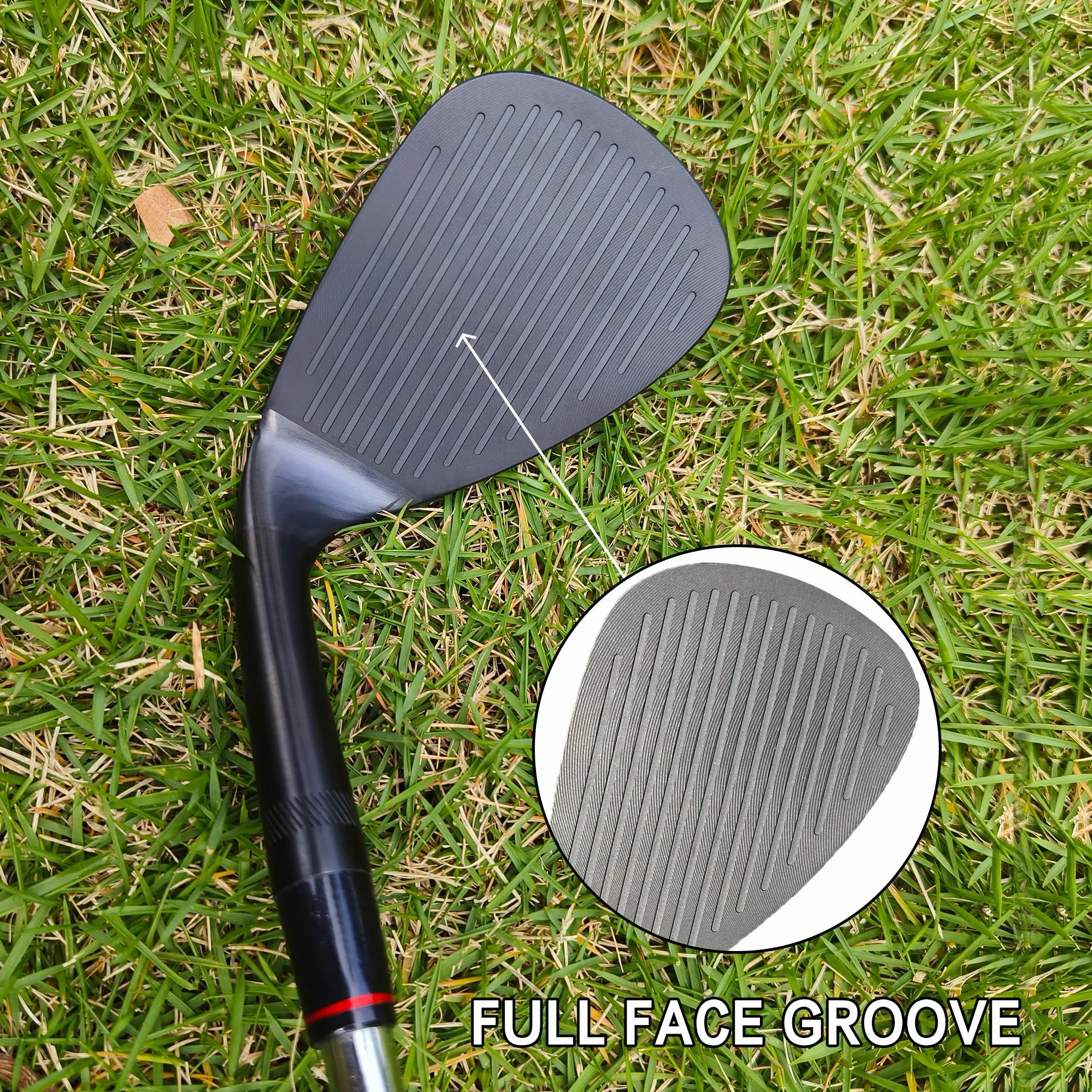 Yamato Juego de cuñas de golf de cara completa o cuñas de golf individuales 50/52/54/56/58/60 forjadas, cuña de arena para palos de golf fresados (acero inoxidable, 52 grados, regular, derecha)