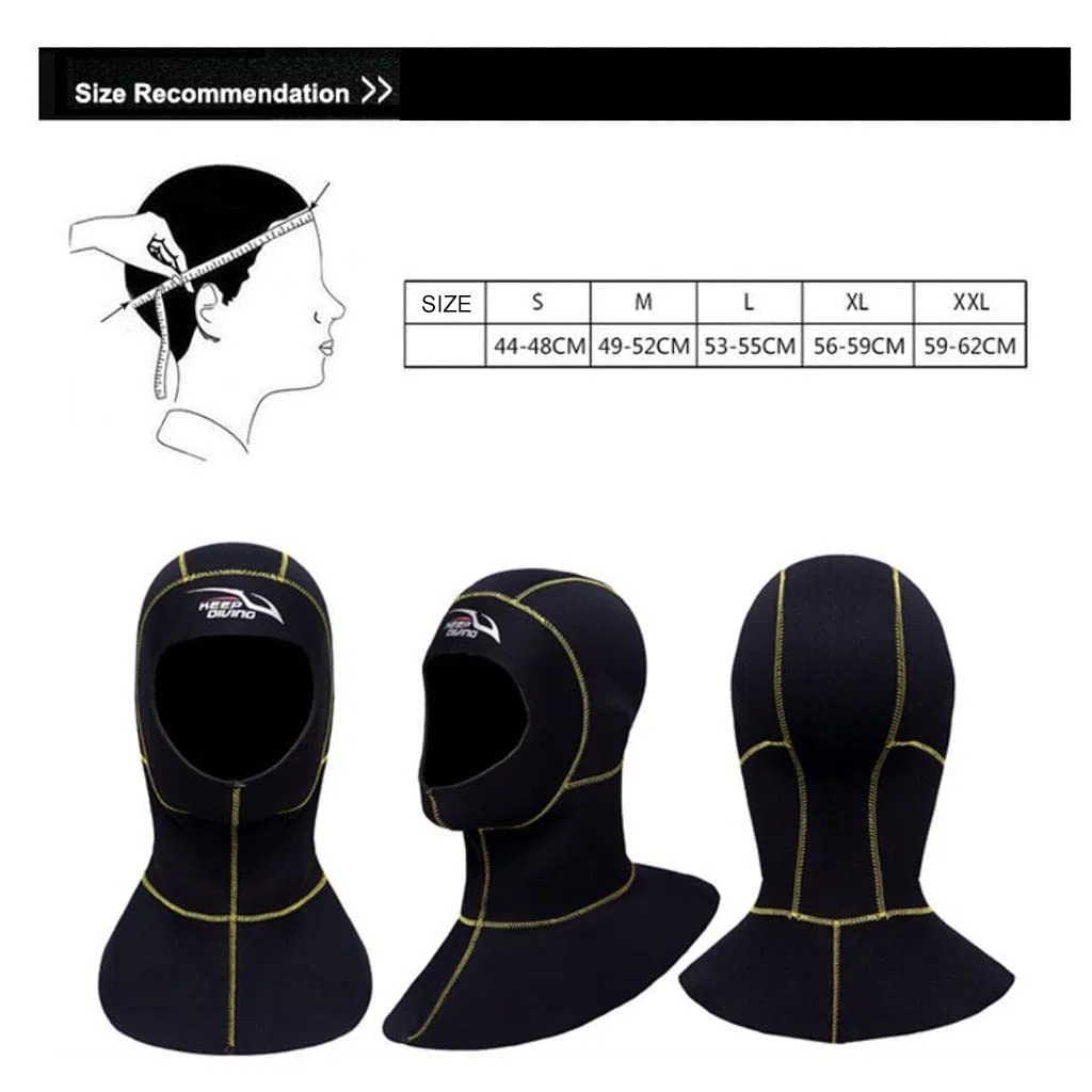 Oshhni Gorro de Neopreno para Deportes acuáticos - Mantén el Calor en el Agua