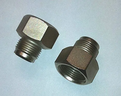 HTD Adaptador de rosca para hidrógeno W21.8, rosca interior izquierda, gas noble W21.8 rosca exterior