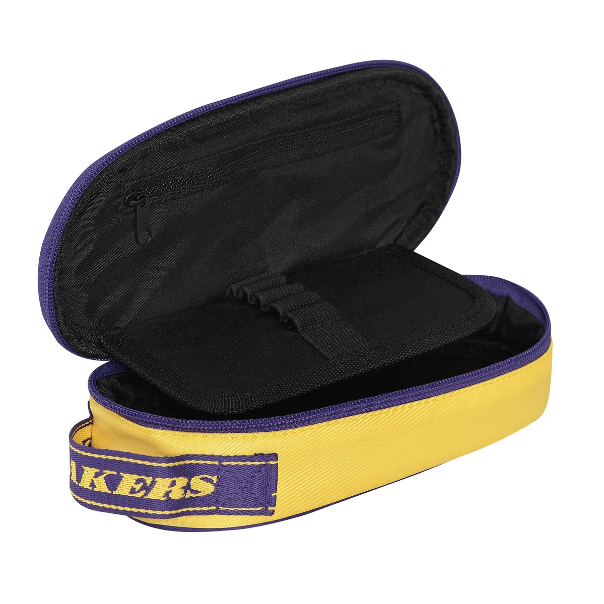 NBA - Estuche Ovalado organizado Oficial de la NBA, Ligero y Compacto, con Bolsillo Interior y Divisor con Trabillas elásticas, Ideal para papelería, 22 x 9,5 x 5,5 cm