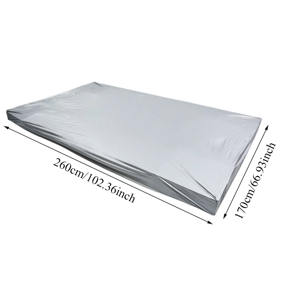 Wakects Cubierta para Mesa de Billar, PVC Impermeable, Gris Plata, 260 x 170 cm