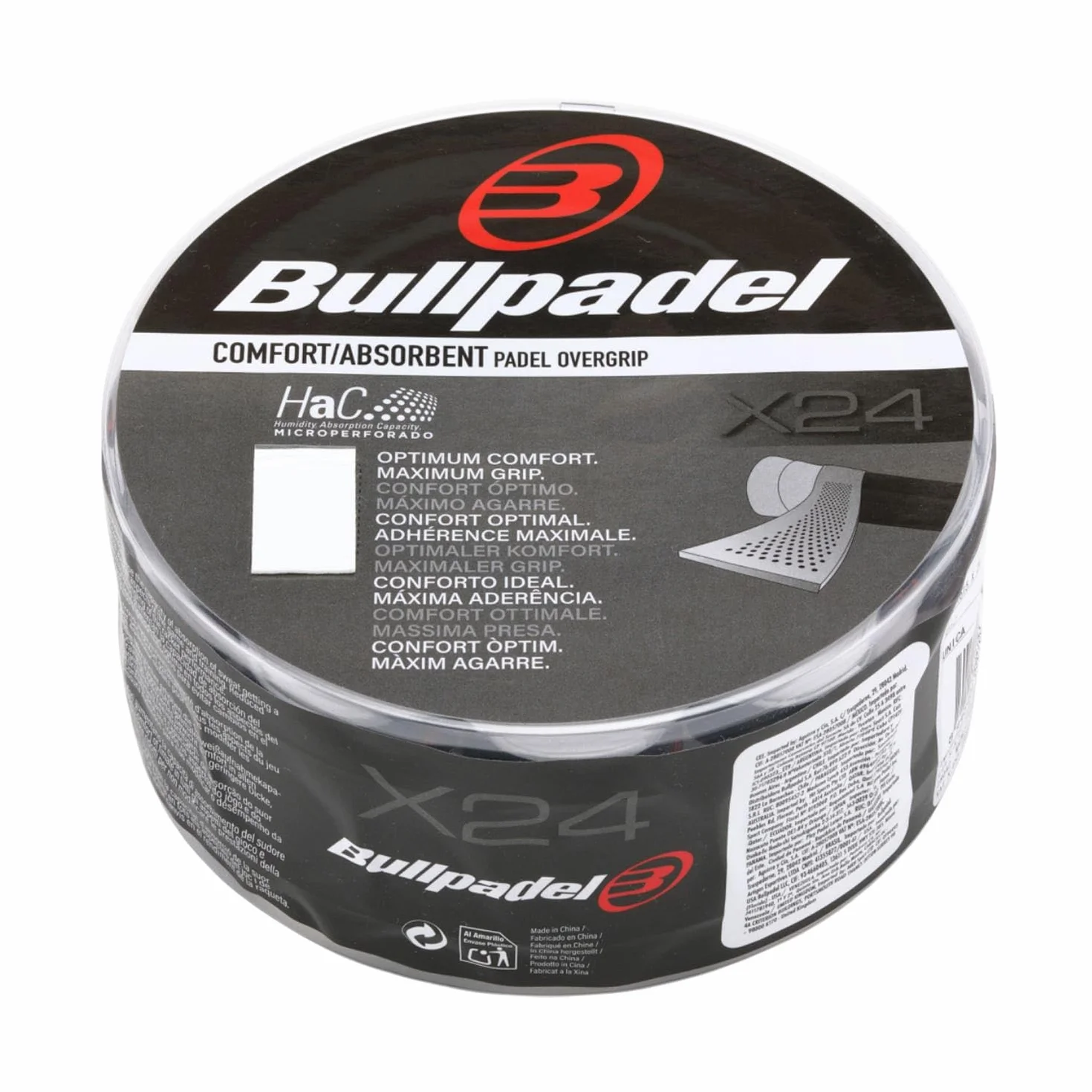 Cubo 24 Uds. Overgrips Bullpadel Comfort Hac Gb1615