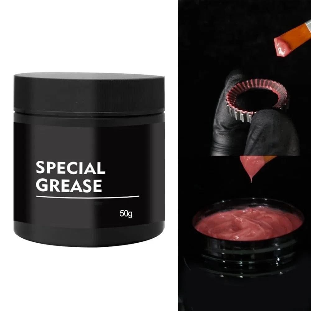 Grasa lubricante roja para carraca de bicicleta de 50 g para sistema DT Swiss Hub Pawl System, grasa de baja viscosidad y alta lubricación para kit de reparación de bicicletas de compromiso