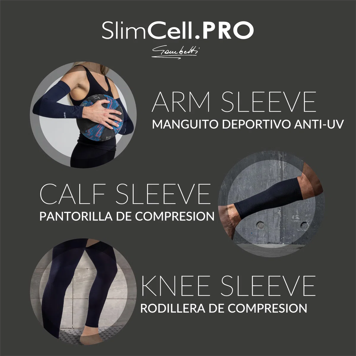 SLIMCELL PRO Rodillera Deportiva Unisex Anti-UV - Rodilleras Deportivas, Rodillera Compresion, Rodilleras Crossfit, Rodilleras Gym, Rodilleras Voleibol, Rodillera Running - Made in Italy