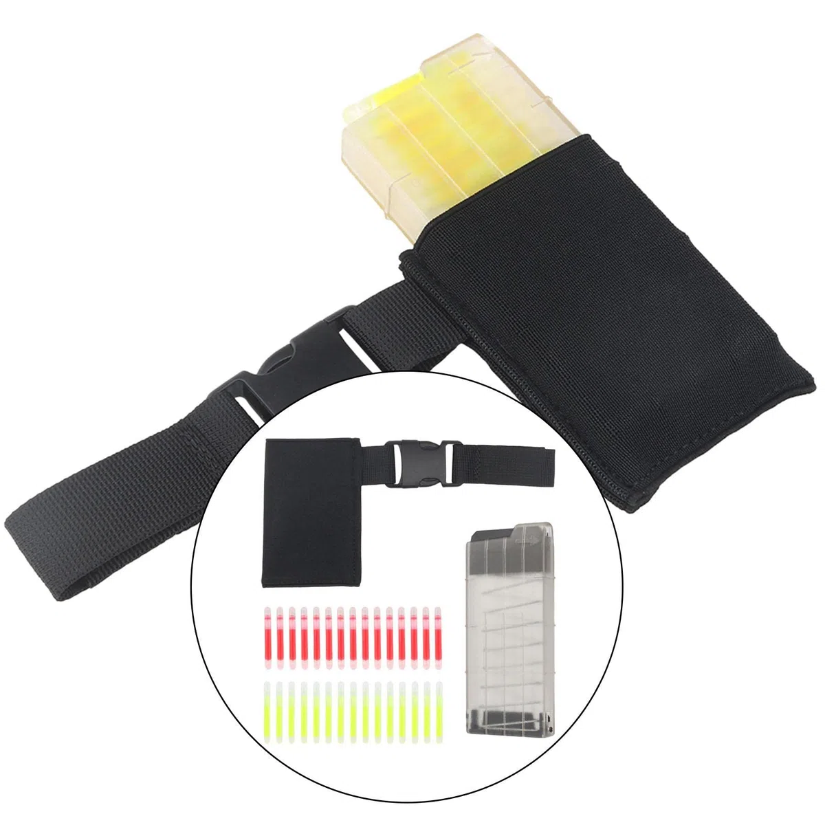 Leeadwaey Dispensador de luz táctico para colgar en la cintura, accesorios de paintball, color negro