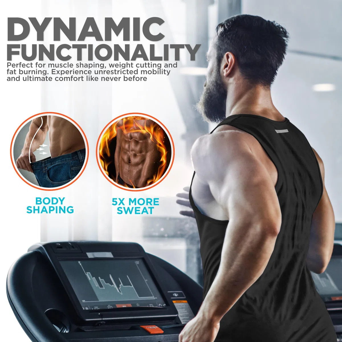 RDX Chaleco para Hombre para Entrenamiento de Gimnasio, Camiseta sin Mangas para Entrenamiento de pérdida de Peso y Ejercicios de Adelgazamiento, Moldeador de Cuerpo sin Mangas para Levantamiento