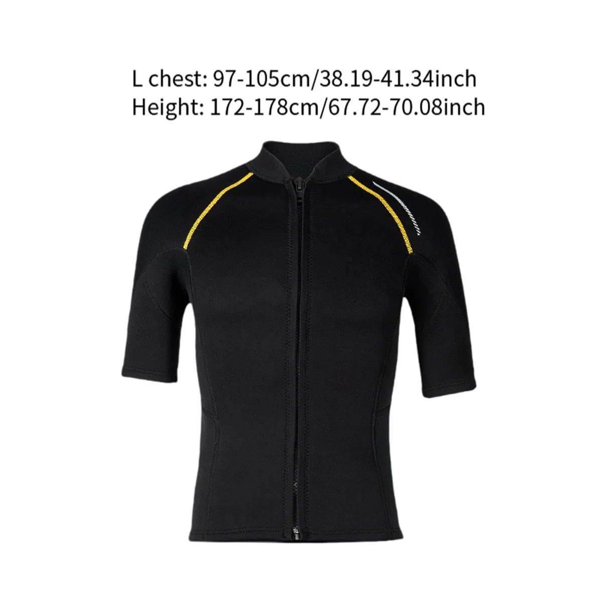 harayaa Chaqueta de Neopreno para Hombres, Traje de natación con Cremallera Frontal, 1.5 mm