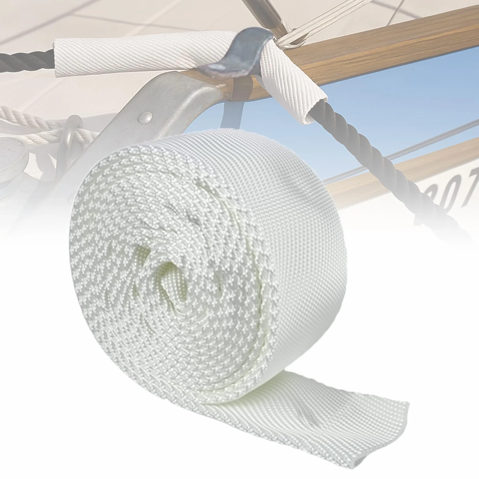 Cubierta de Cuerda de protección de Muelle Marino, Protector de línea de Amarre de Barco Resistente para líneas de hasta 1 Pulgada, Equipo de Anclaje de Acoplamiento de Vela para yate (10 pies)