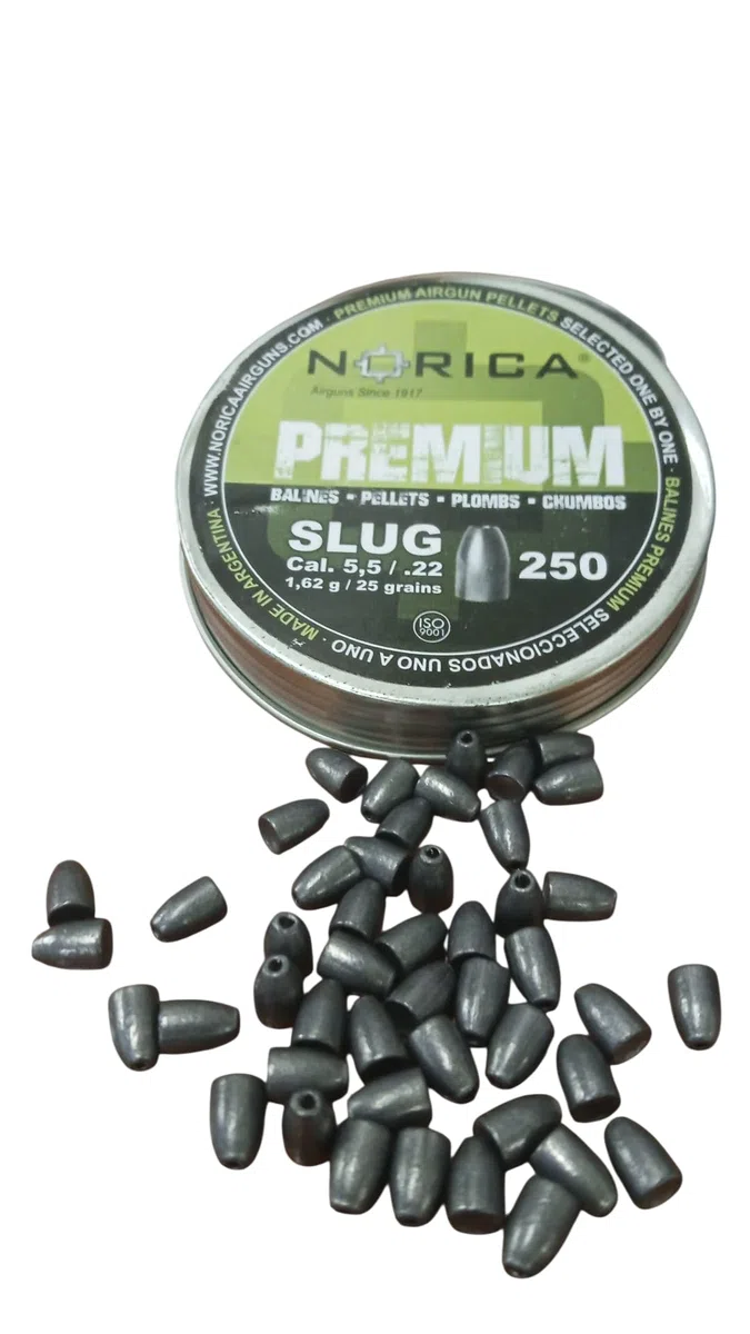 Test - Pack de Perdigones 5.5mm (.22) Pointed (200 ud) para Aire Comprimido + Muestra de Regalo 50 Proyectiles Slug Premium 5,5mm, Balines de Precisión para Carabina PCP y CO2