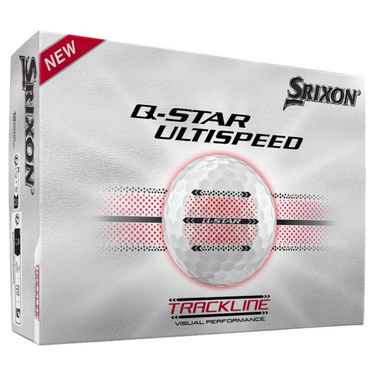 Srixon Q-Star Ultispeed - Pelotas de golf con ayuda de alineación de pista