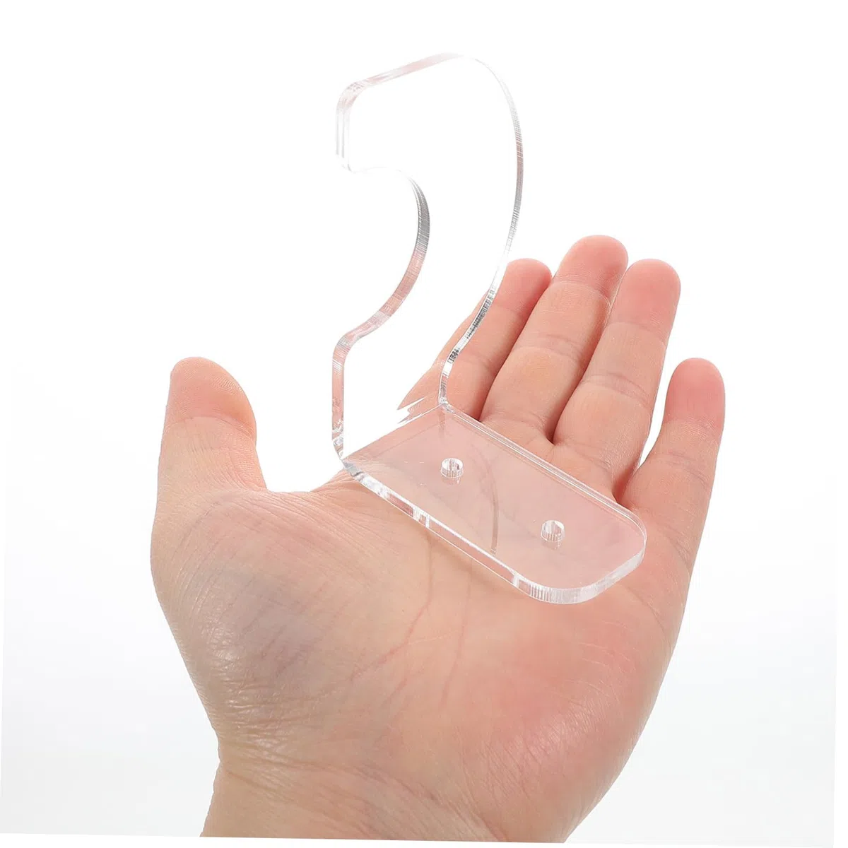 LIOOBO Soporte de Pared para Bates de Béisbol y Tenis, Acrílico Transparente, Diseño Ahorra Espacio, 2 Pares, Adecuado para Casa y Escuela