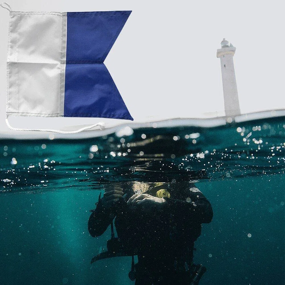 Banderas De Buceo, Bandera De Buzo Azul Y, Bandera Alfa, Bandera De Buceadores, Marcador De Bandera De Botes para Snorkel, Buceo, Actividades Submarinas