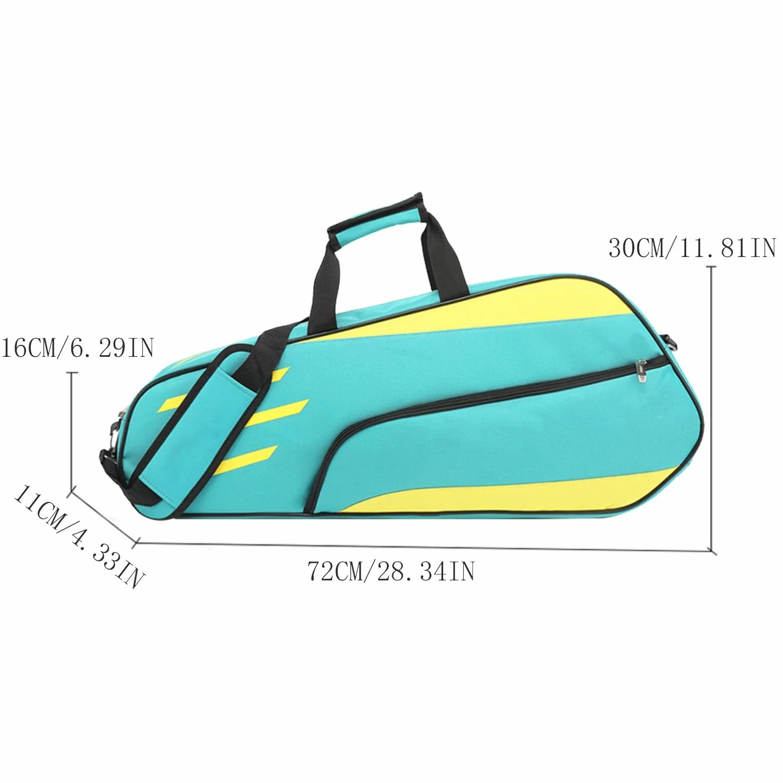 Bolsa para raqueta de tenis, bolsa de almacenamiento de bádminton, bolsa de transporte de organización de bádminton, impermeable para el hombro, bolsas de tenis para deportes y viajes al aire