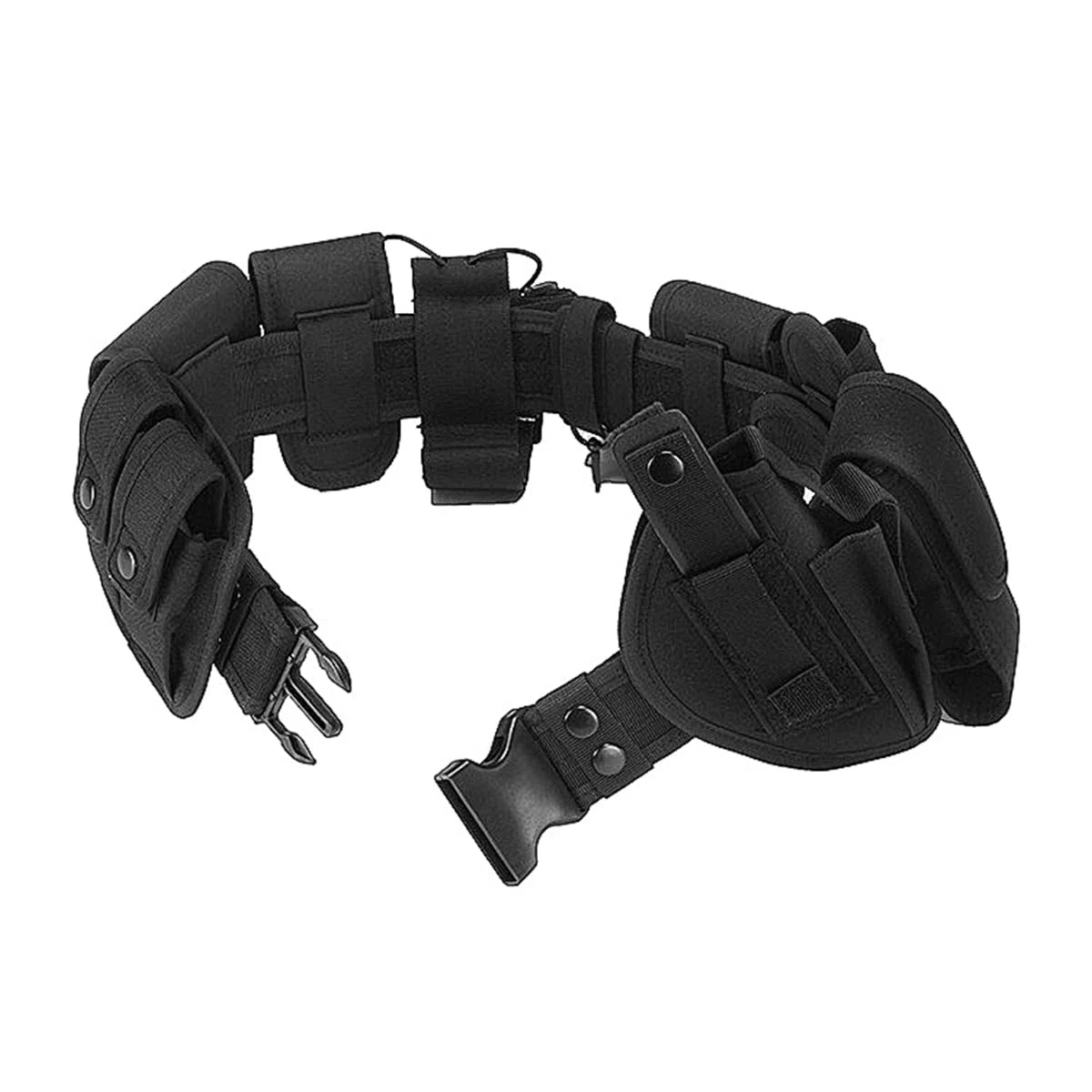 Cinturón táctico Cinturón de Servicio policial con Bolsa para cinturón táctico Bolsa para antorcha Componentes Funda para aplicación de la Ley Seguridad Caza