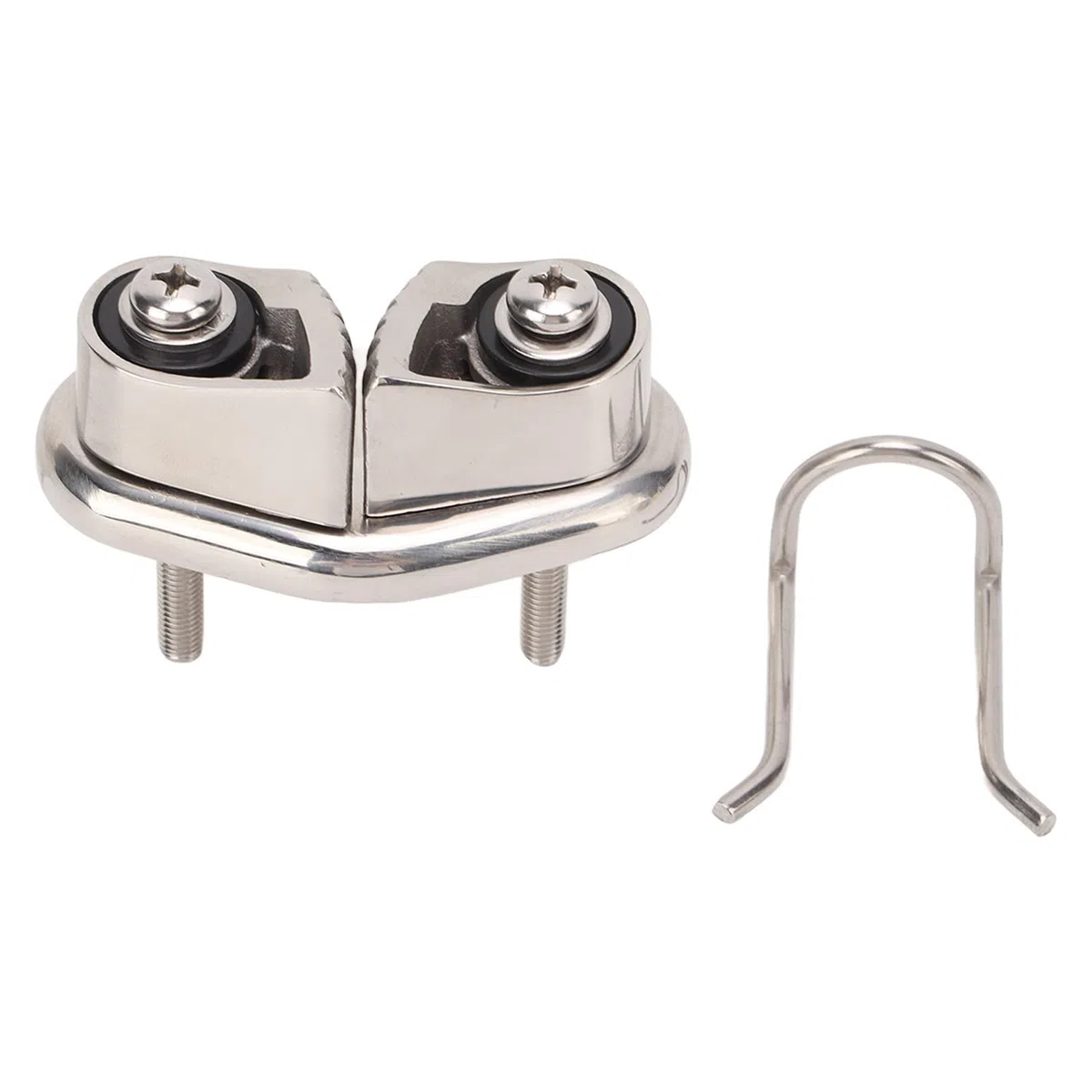 Dioche Cornamusa para Leva de Barco de Cuerda de 1/2" con Anillo Guía de Alambre - Espejo de Acero Inoxidable 316 Pulido para Cuerda de 10 Mm - Equipo Profesional para Velero/Pilates