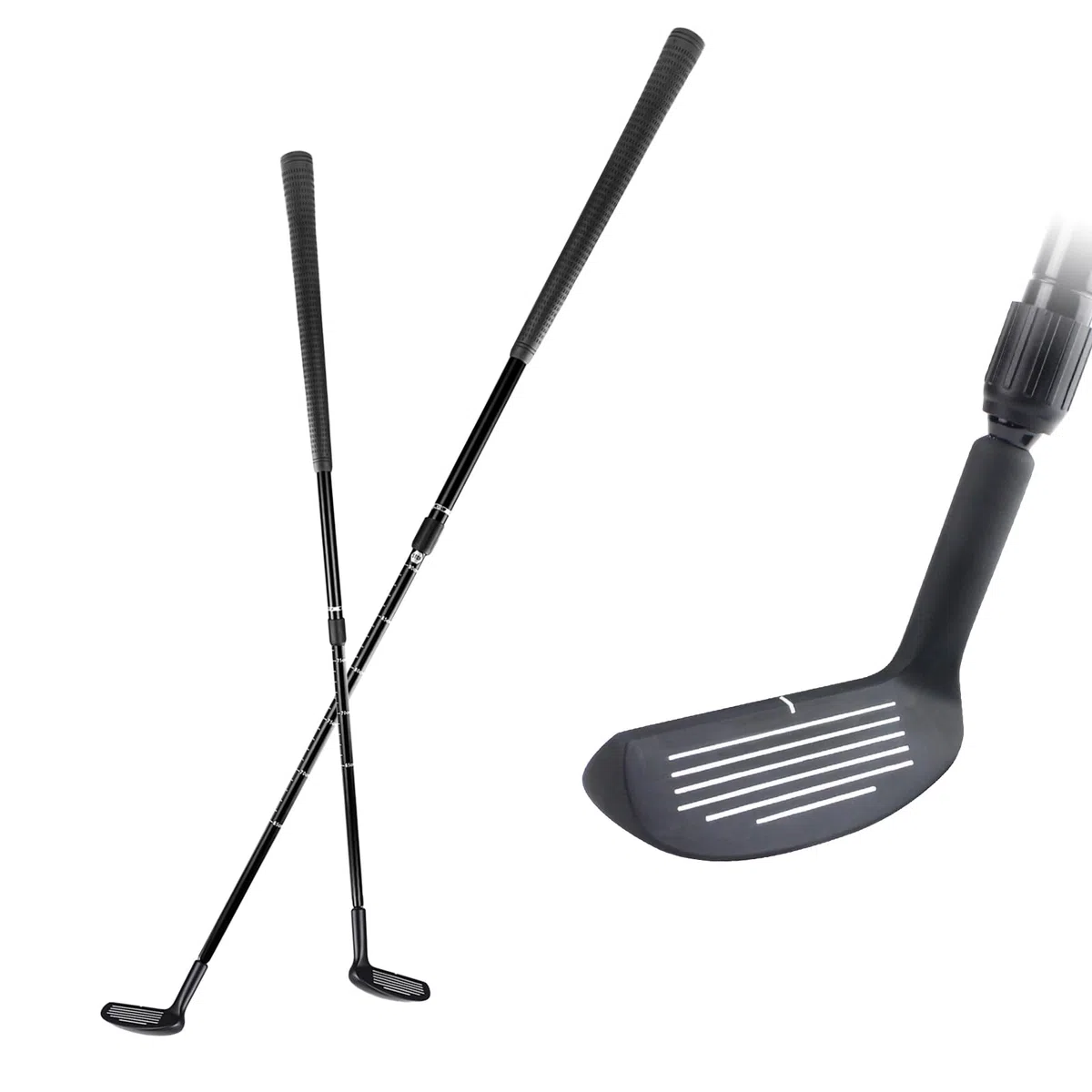 KOFULL Golf Chipper Golf Club Doble Lado Ajustar Golf Chipper Telescópico Golf Club para Hombres Mujeres Niño