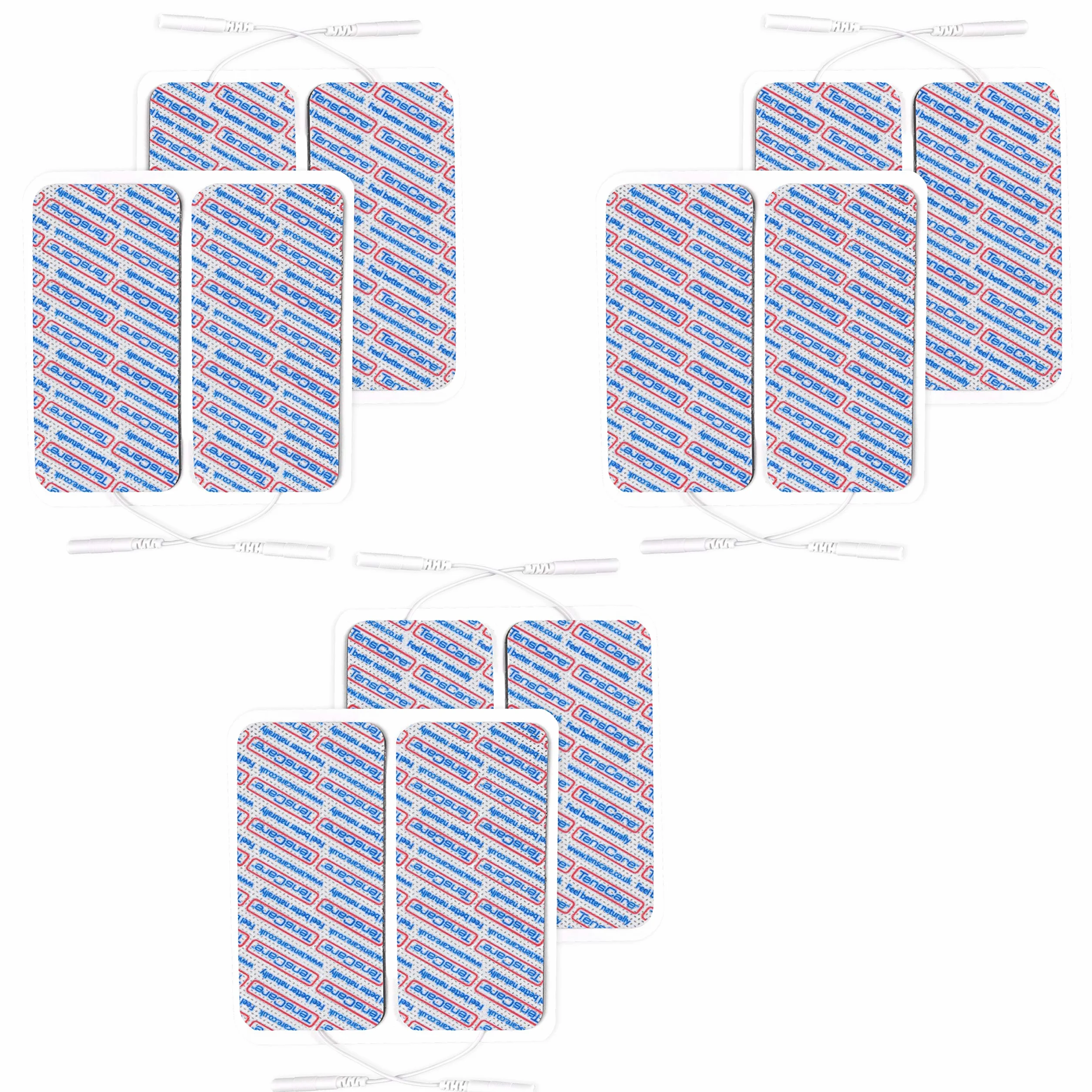TensCare E-CM50100 - Almohadillas para electrodos (50 x 100 mm, 4 electrodos por paquete, 3 paquetes)