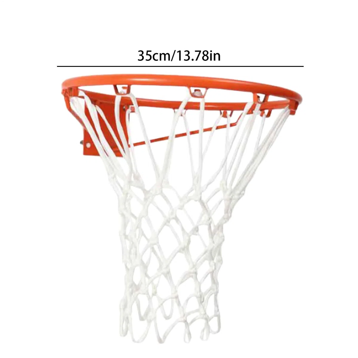 Canasta De Baloncesto, Aro De Baloncesto De Pared, Aro De Metal De 35 Cm con Red, Canasta De Basquetbol Profesional para Uso Interior Y Exterior, Resistente A La Intemperie,Incluye Aguja De Inflado