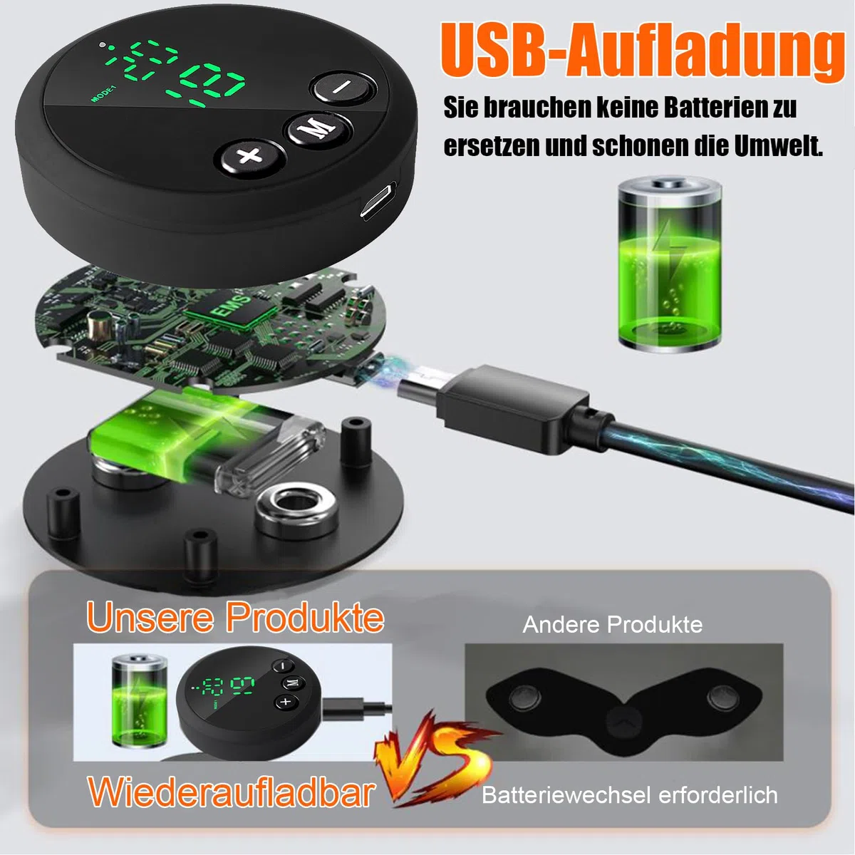 EMS entrenador muscular abdominal eléctrico,EMS dispositivo de entrenamiento,Power abs Stimulator Stimulateur musculaire USB Rechargeable Avec 12 Modes et 19 intensités para hombres y mujeres