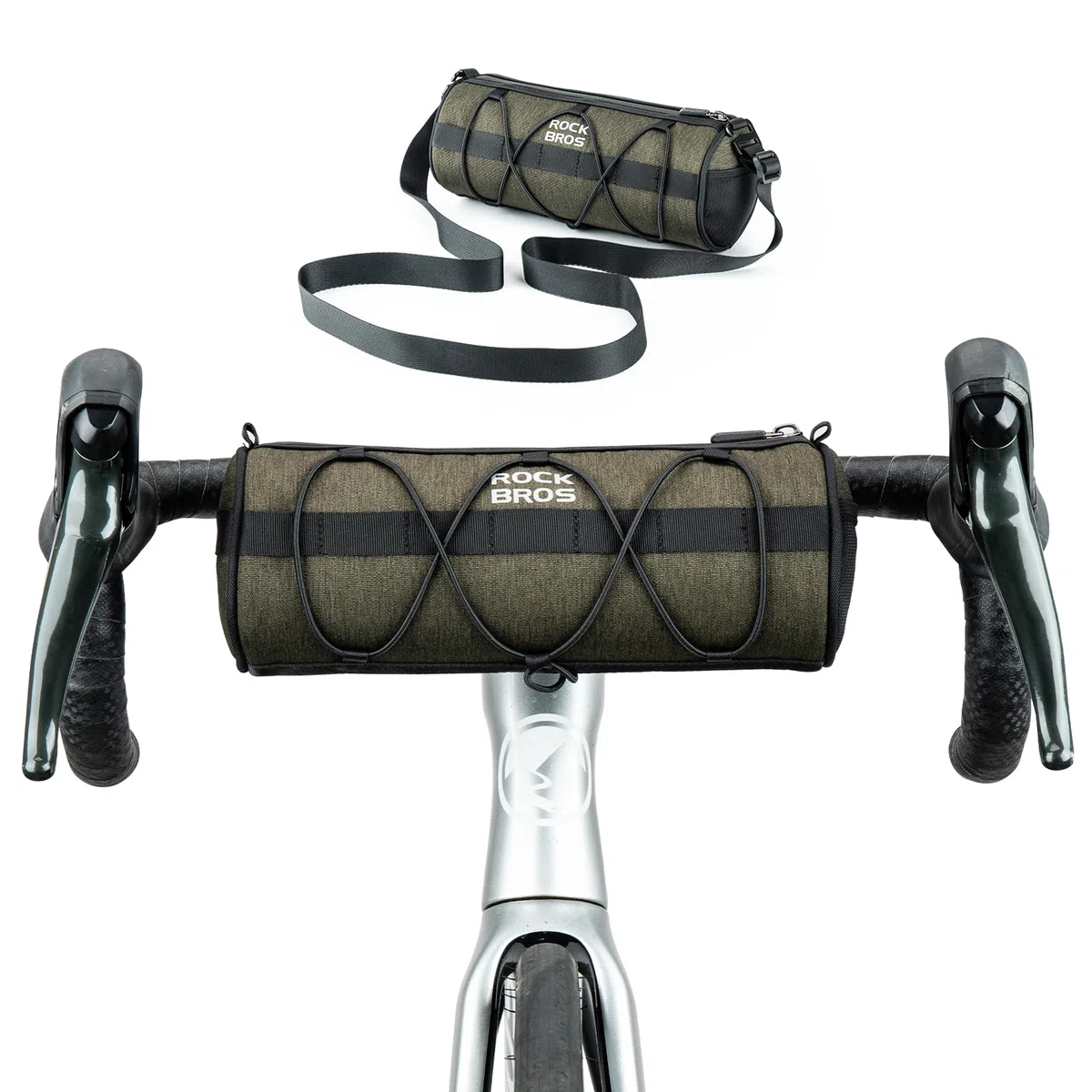 ROCKBROS Bolsa de Bicicleta Gran Almacenamiento, Mochila de Bicicleta con Correa de Hombro para Bicicleta de Montaña y Carretera Scooter, 25,5 x 10 cm