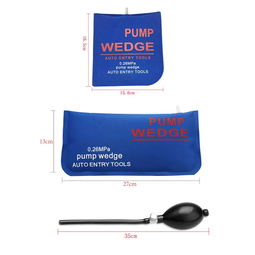 WANYIG 4 PiezasAir Wedge Pump Wedge Cuña del Aire Hinchable Barra de Palanca Universal Shim Inflable (Plaza+Rectángulo Grande)