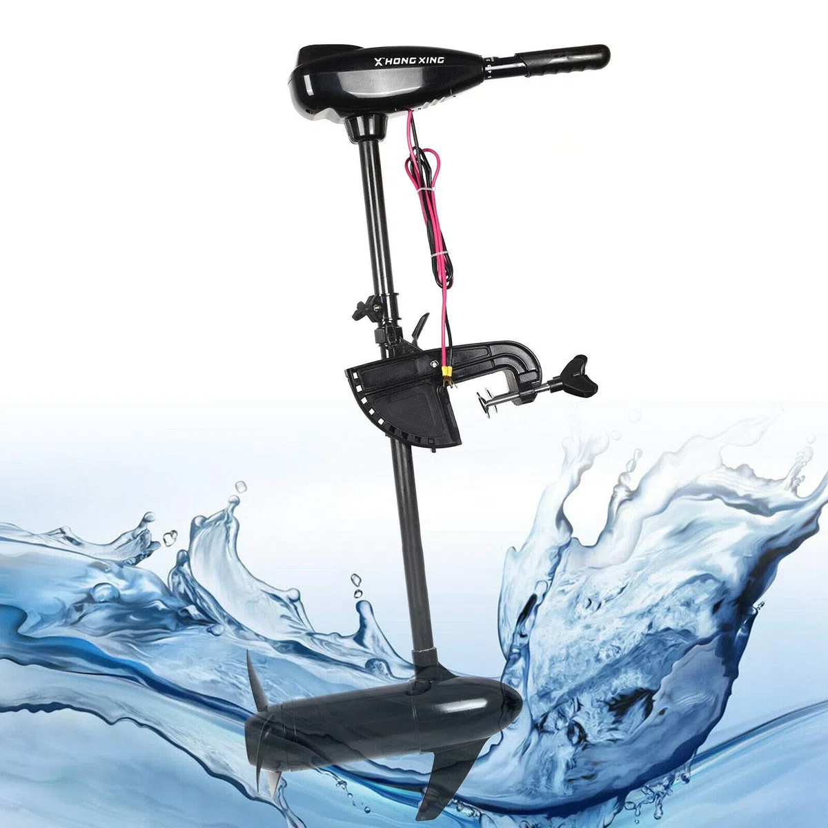 Motor eléctrico fueraborda, 800 W, 12 V, motor fueraborda, motor fueraborda, 80 LBS de alto rendimiento, motor de barco para barcos, botes inflables