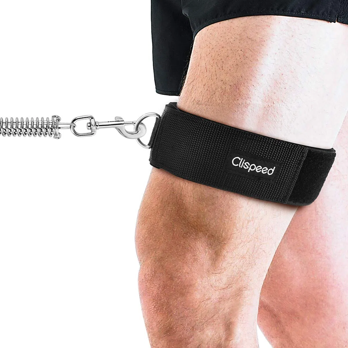 CLISPEED 2 correas para el muslo de fitness acolchadas con anillo en D y correa de tobillo para gimnasio, máquinas cable, correas el muslo, hombres y mujeres