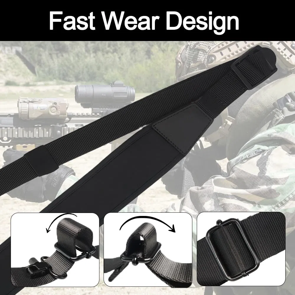 Correa Táctica para Rifle, Correa de la Pistola Rifle de Dos Puntos Hombrera Duradera para Caza Camping y Actividades al Aire Libre