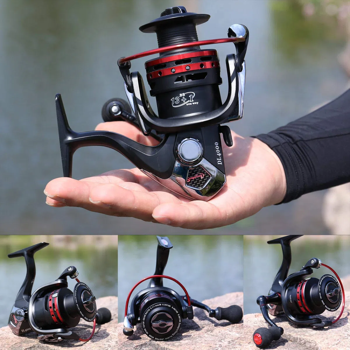 Sougayilang - Carrete de Pesca (13 + 1 BB - Carrete para Agua Salada o Dulce