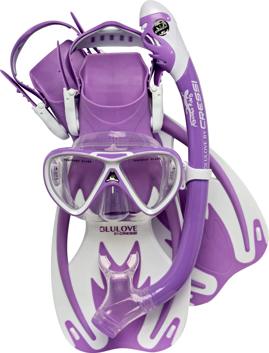 CRESSI Rocks Pro Dry Set - Gafas, Snorkel y Aletas Unisex Niños Unisex-Youth