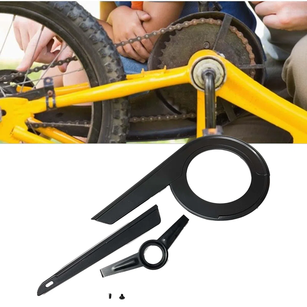 kowaku Cubierta de Cadena para Bicicleta Protector de Plato Engranaje Funda para Carcasa Protectora de Polipropileno Ligero Adecuado para Uso Diario Ad
