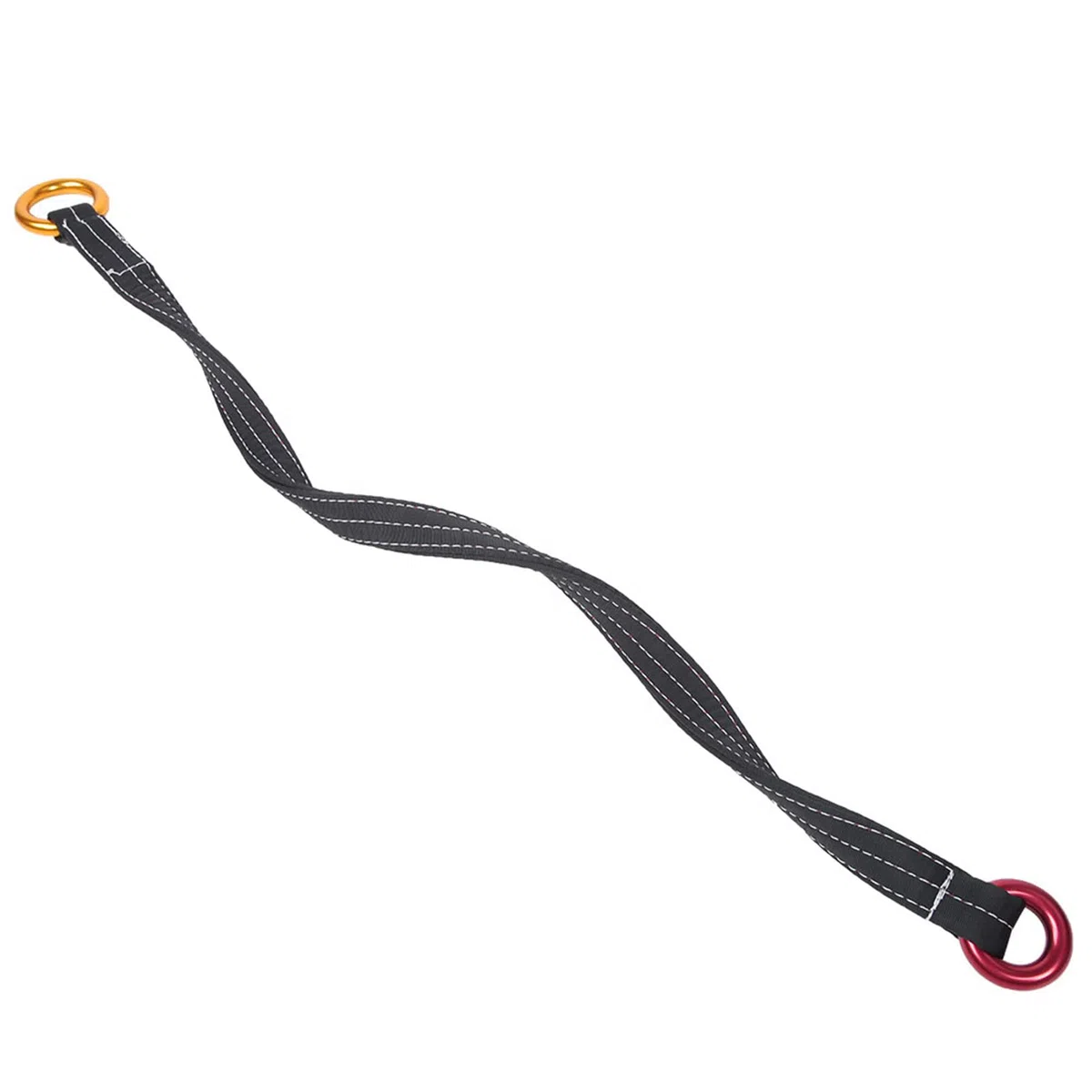 Yinhing Cordón de Alambre para Trepar árboles de 90 Cm con 2 Anillos de Metal Anodizado Poliéster de Alta Resistencia Tejido Doble de 26 Mm para Mejorar Ideal para Deportes de Trabajo en árboles