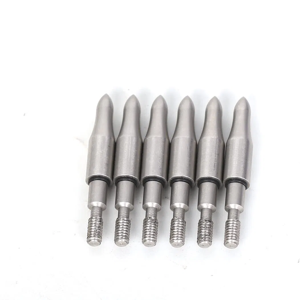 ACCMOS 100 Grain 125 Grain Acero Inoxidable Punta de Flecha Puntas de Flecha Ovaladas Punto de Tiro con Arco para Arco Recurvo Arco Compuesto Tiro Accesorio de Flecha 6/12/24 pz